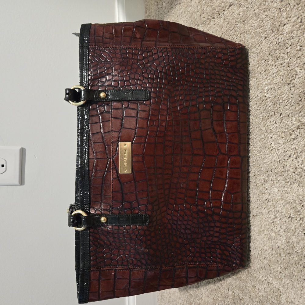 Brahmin Croc Embossed Tote Bag